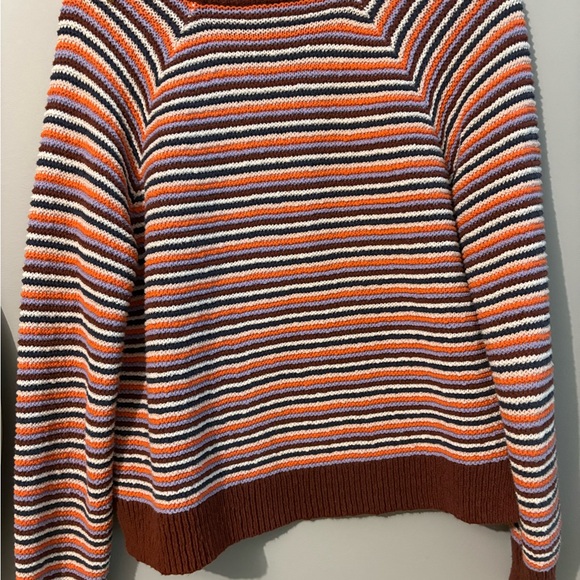 Madewell 100% cotton Striped V-Neck Sweater - Picture 8 of 9